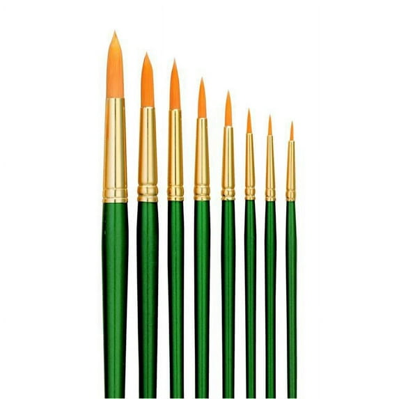 Sax Optimum Golden Synthetic Taklon Paint Brushes, Round, Size 2, Pack of 6