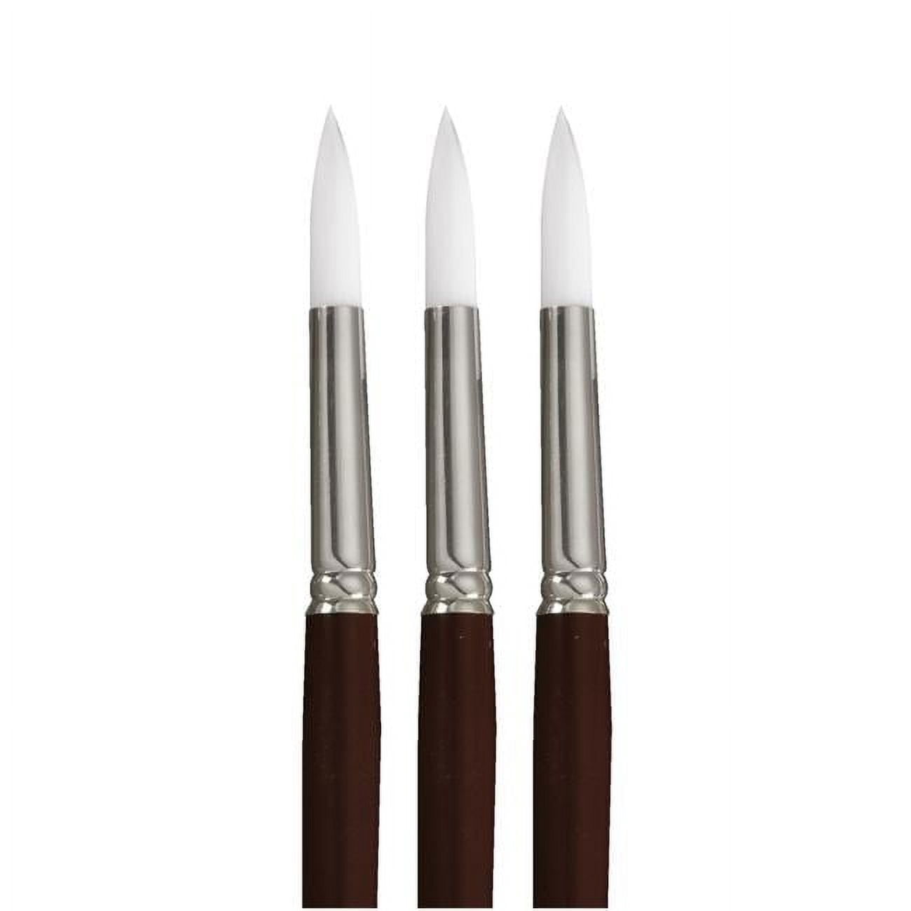 Sax Optimum Round White Taklon Round Paint Brush, Size 12, Pack of 3