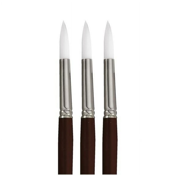 Sax Optimum Round White Taklon Round Paint Brush, Size 12, Pack of 3