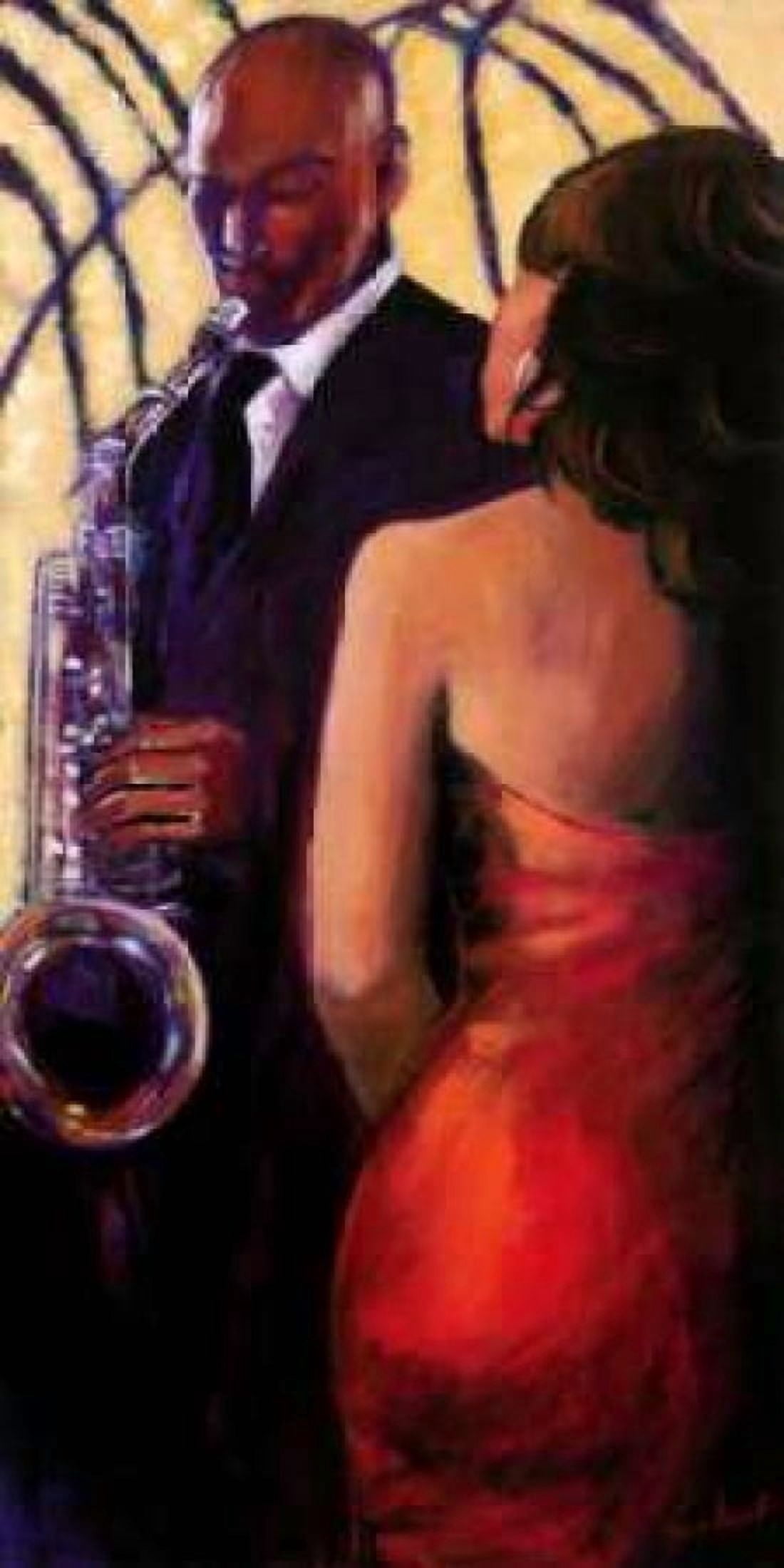 Sax Seduction Canvas Art - Monica Stewart (24 x 48)