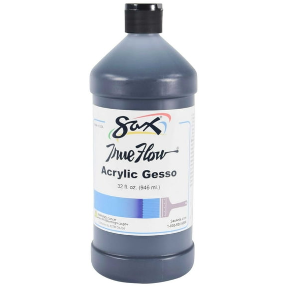 Sax True Flow Acrylic Gesso, Black, Quart
