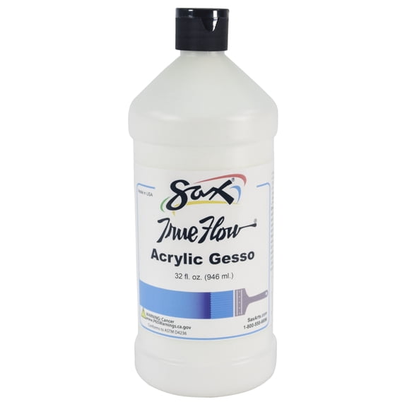 Sax 1590582 True Flow Acrylic Quart Gesso, White