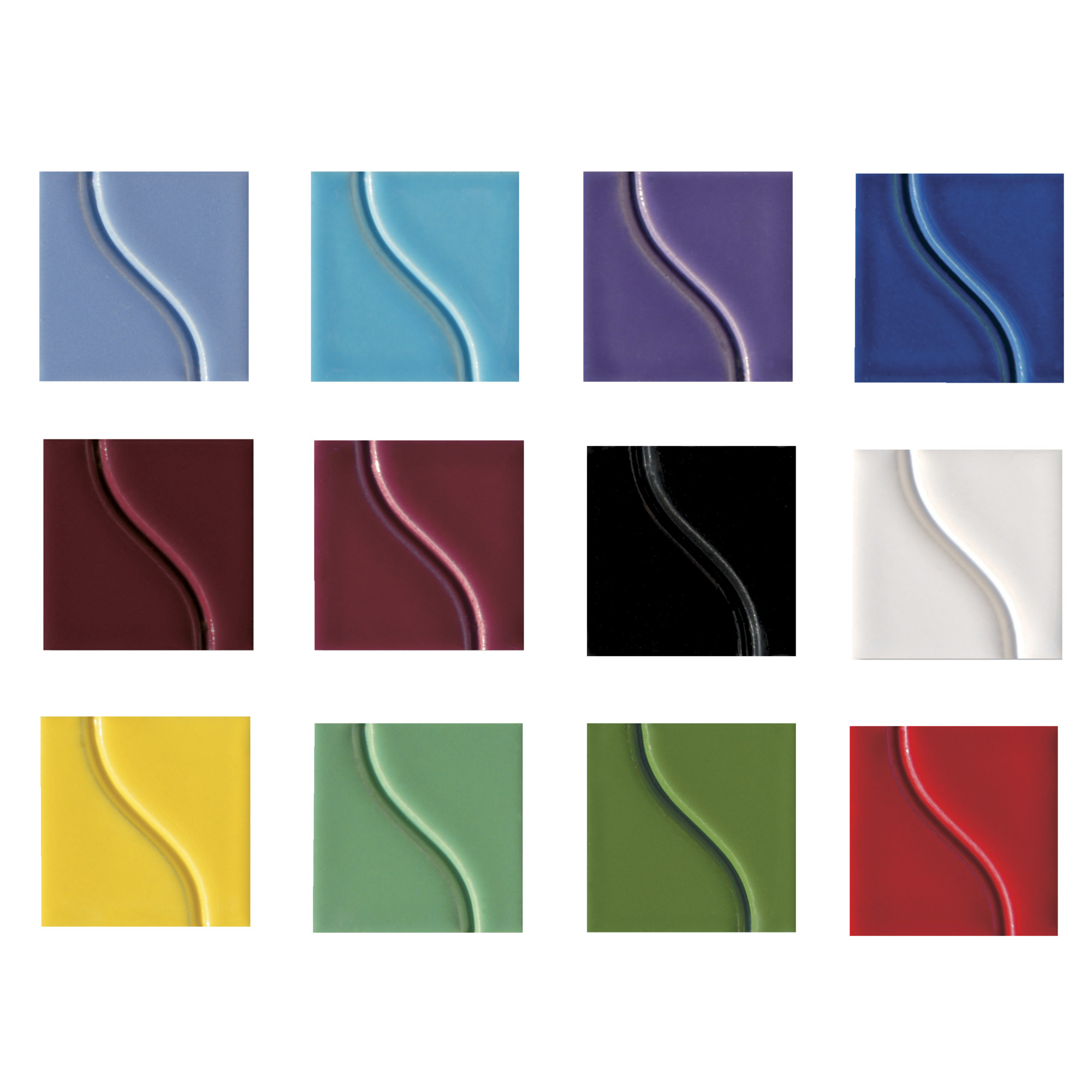 Sax True Flow Gloss Glazes, Assorted Gloss Colors, Set of 12 Pints