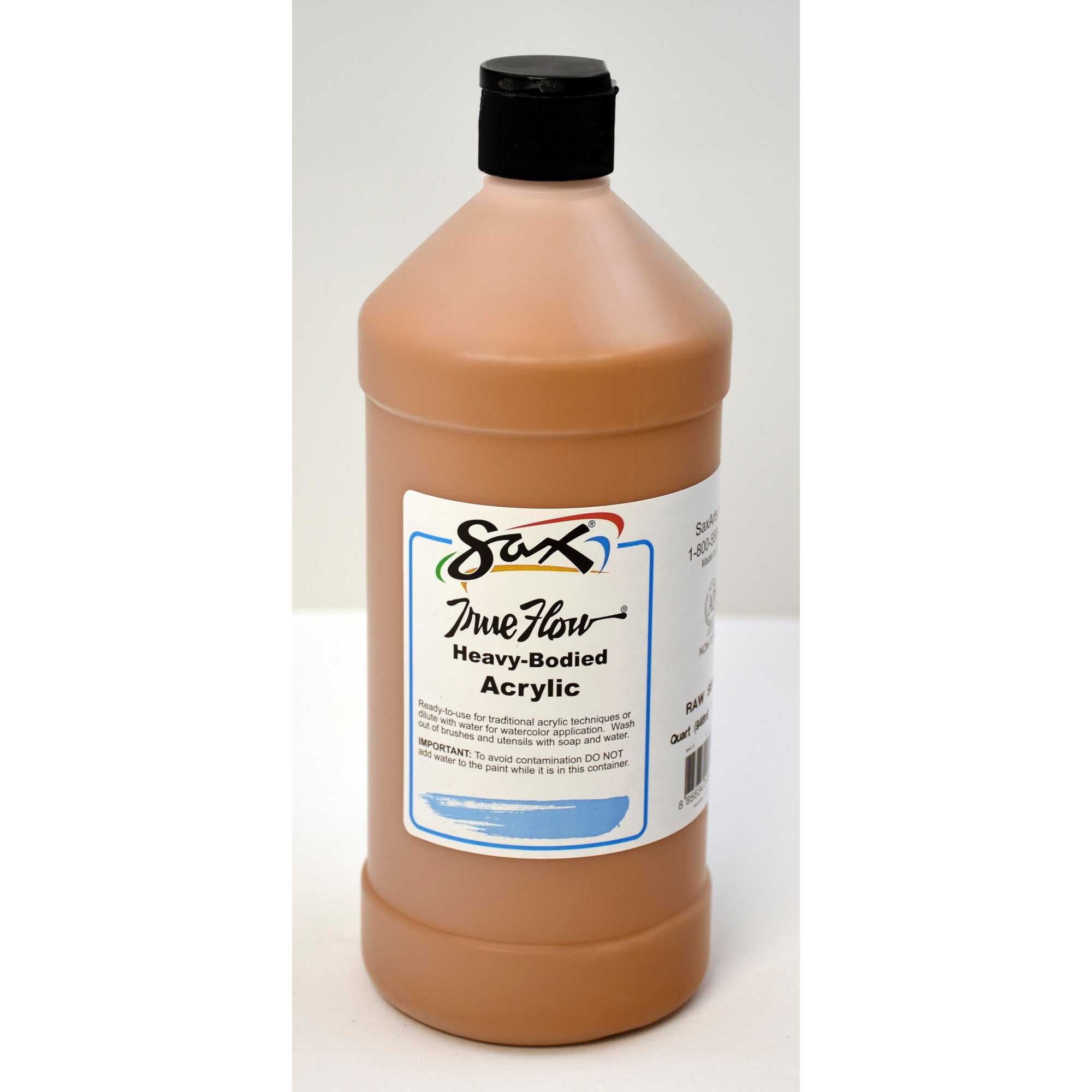 SAX 1572486 Raw Sienna True Flow Quart Acrylic Paint
