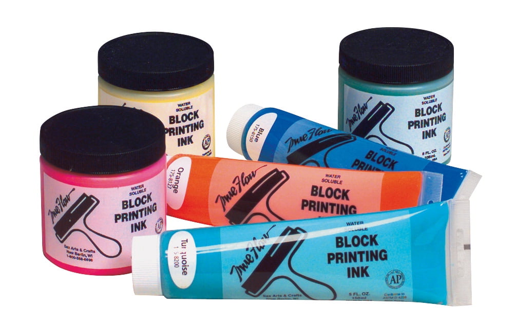 Sax True Flow Water Soluble Block Printing Ink, 1 Pint Jar, Black