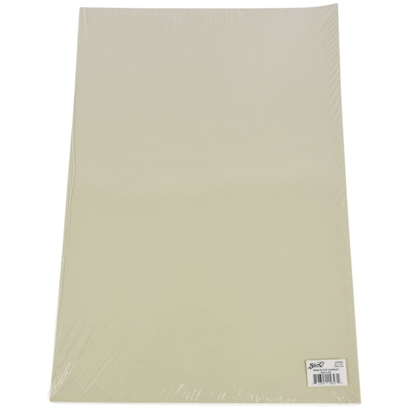 Sax 2019067 12 x 18 in. Easy-to-Cut Unmounted Linoleum, Cream - Pack of 6
