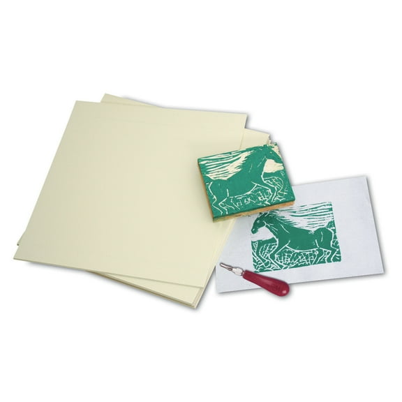 Sax Unmounted Linoleum Blocks, 4 x 6 Inches, Pack of 12