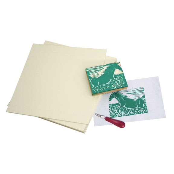 Jack Richeson 402396 Jack Richeson Easy-To-Cut Synthetic Unmounted Linoleum, 9 x 12 in. - Pack of 6