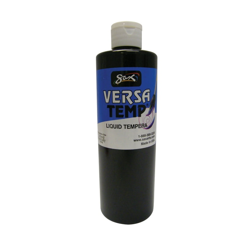 Sax Versatemp Premium Heavy-Bodied Tempera Paint, Black, Quart