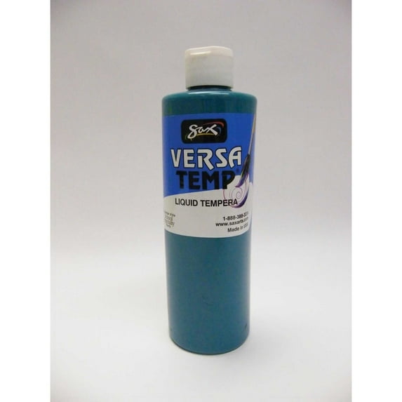 Chroma Acrylics 1440693 Sax Versatemp Non-Toxic Heavy Body Tempera Paint, 1 Pint Plastic Container, Turquoise