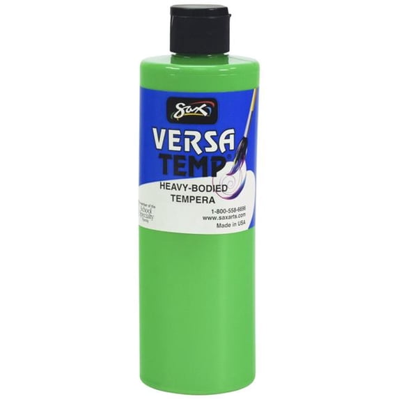 Chroma Acrylics 2028306 Sax Versatemp Heavy-Body Tempera Paints, Fluorescent Green, Pint