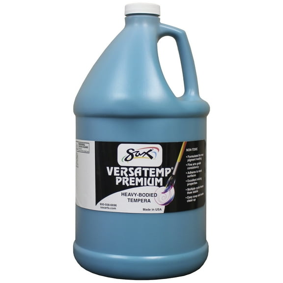 Sax Versatemp Premium Heavy-Bodied Tempera Paint, 1 Gallon, Turquoise