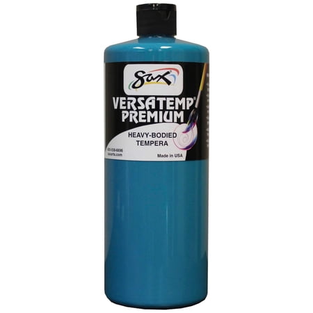 sax versatemp premium heavy-bodied tempera paint, turquoise, 1 quart