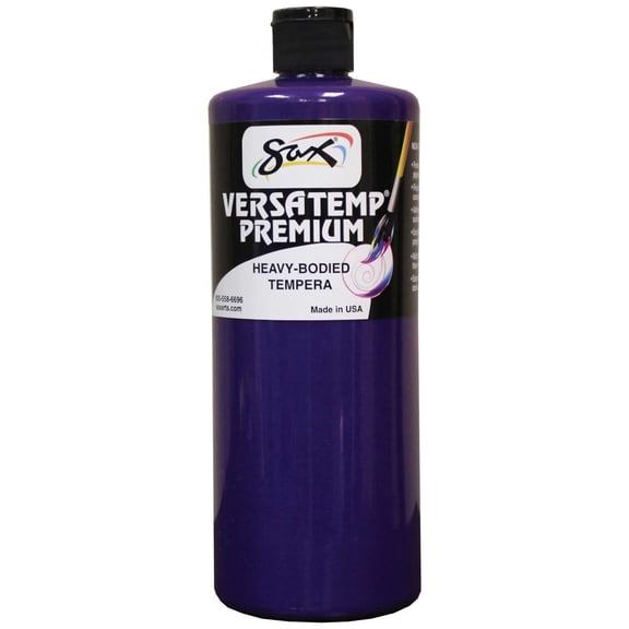 Sax Versatemp Premium Heavy-Bodied Tempera Paint, Violet, Quart