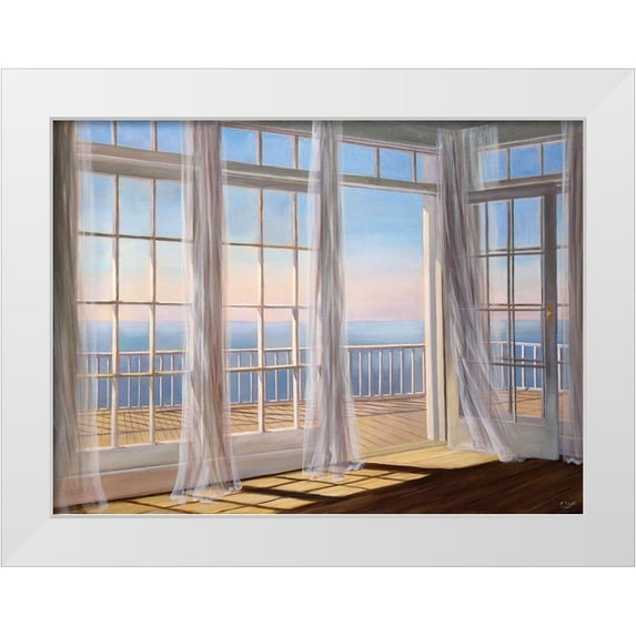 Saxe, Carol 18x14 White Modern Wood Framed Museum Art Print Titled - Morning Breeze