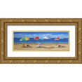 thumbnail image 1 of Saxe, Carol 32x13 Gold Ornate Wood Framed with Double Matting Museum Art Print Titled - Umbrella Paws, 1 of 4