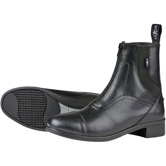 Saxon Syntovia Zip Paddock Boots, Childs, Black Size: Child 11