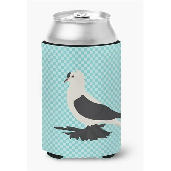 Saxon Fairy Swallow Pigeon Blue Check Can or Bottle Hugger