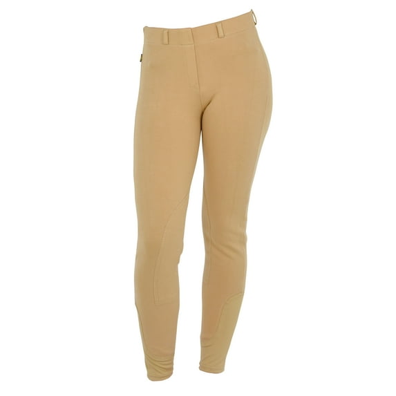 Saxon Ladies' Knee Patch Pull-On Breeches Color: Beige Size: Sz 26