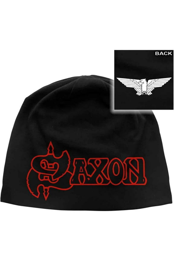 Saxon Logo &  Eagle - Beanie, Black, One Size, Unisex