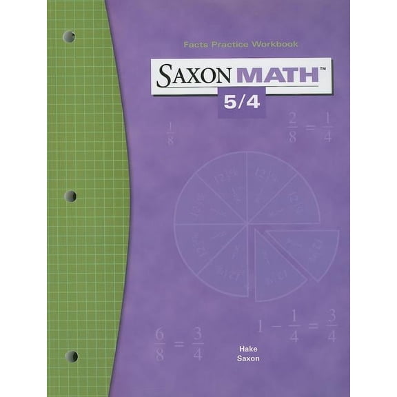 Pre-Owned Saxon Math 5/4 Fact Practice Workbook, (Paperback)
