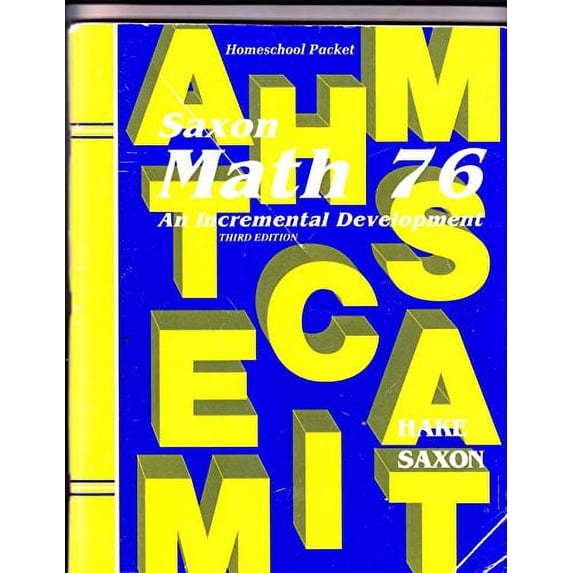 Pre-Owned Saxon Math 7/6 Paperback