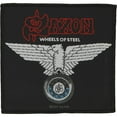 thumbnail image 1 of Saxon Men's Wheels Of Steel Woven Patch Black, 1 of 1