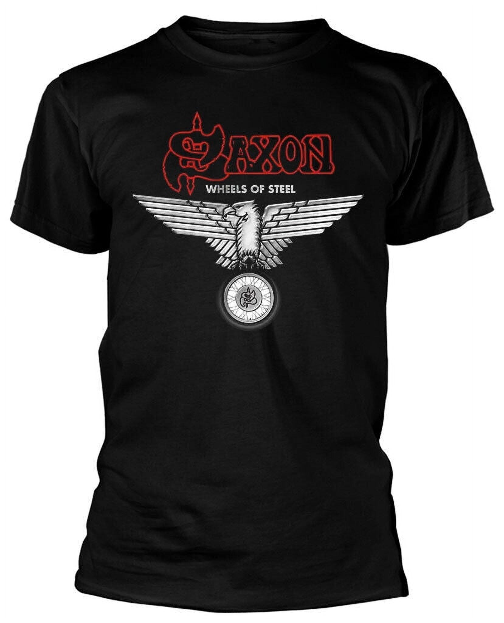 Saxon Wheels Of Steel Black TShirt NEW OFFICIAL