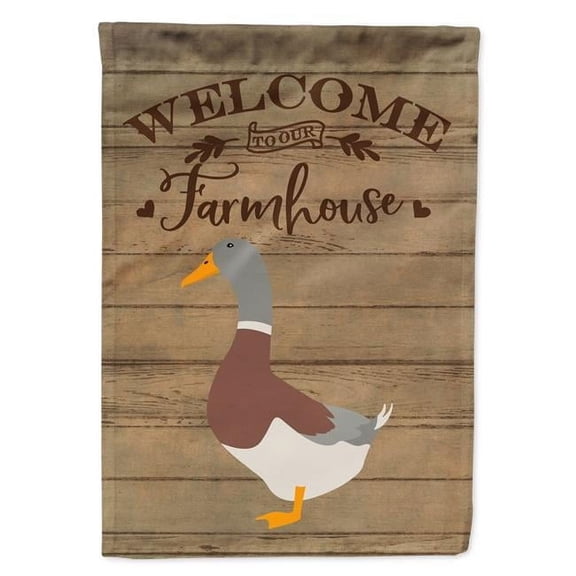 Saxony Sachsenente Duck Welcome Garden Flag - 11 x 0.01 x 15 in.