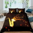 thumbnail image 1 of SaxophDuvet Cover Set Rotating Musical Notes Bedding Set Musical Instrument Retro Jazz Music Theme T, 1 of 5