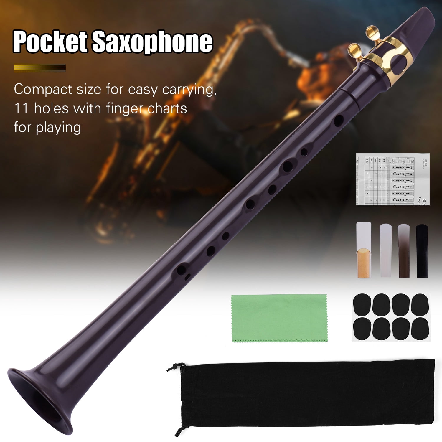 Saxophone,Alto 4pcs Reeds 8pcs Pads With Alto 4pcs Pocket Abs With Abs With Alto 4pcs Reeds 8pcs C Key Pocket Pads Cloth Moweo Rookin Simbae Sax C Dsfen Buzhi