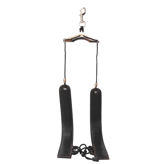 Saxophone Artificial Leather Double Shoulder Neck Strap Adjustable Musical Instrument(Black)