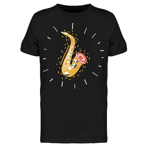Saxophone Cartoon T-Shirt Men -Image by Shutterstock, Male x-Large