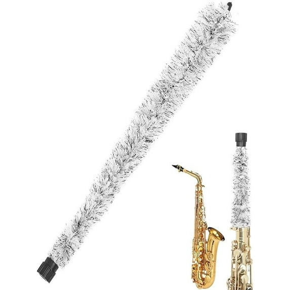 Saxophone Cleaning Swab, Saxophone Cleaning Kit,Ultra Absorbent Cotton Sax Cleaning & Care Kit with Non-Slip Handle, Brush Cleaner Maintain Care Tool (for Soprano Saxophone)
