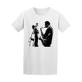 thumbnail image 1 of Saxophone Double Bass Silhouette Tee Men's -Image by Shutterstock, 1 of 2