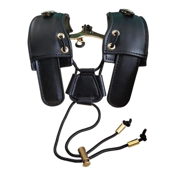 Saxophone Harness Neck Strap Universal Wide Shoulder Leather Strap for Alto Tenor Soprano Baritone Most Saxophone Use