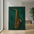 Saxophone Jazz Music Emerald Instrument Modern Poster , Poster Print ...