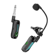 Saxophone Microphone Microphone 2.4G Wireless Saxophone Microphone Instrument Mic HD Sound Auto Pairing Low Latency Rechargeable 360 Degree Adjustable Clip for Saxophone Flute Clarinet
