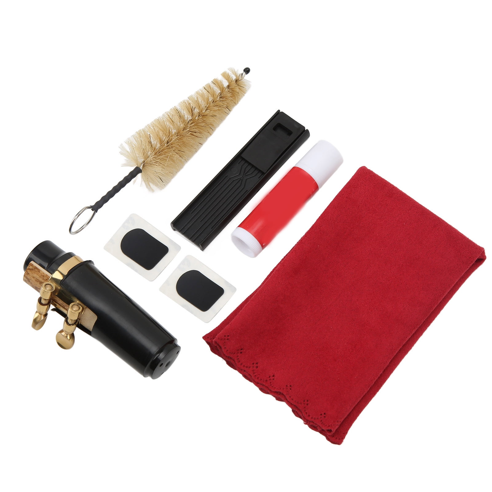 Saxophone Mouthpiece Kit Soprano Cleaning Set Brush Ligature Cork
