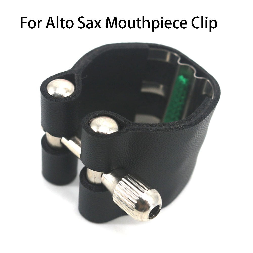 Saxophone Mouthpiece Leather Fastener Clip Ligatures For Alto Sax