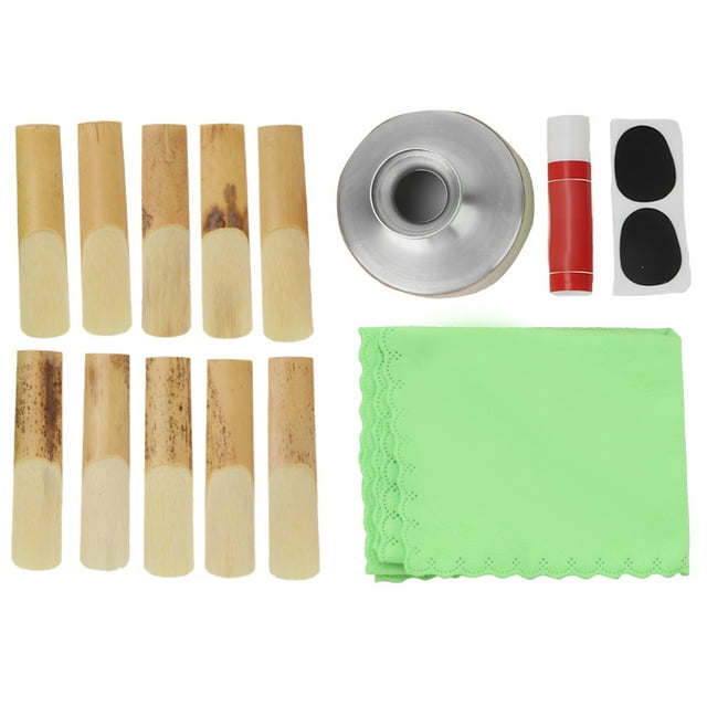 Saxophone Mouthpiece Patch Reed Cork Grease Cleaning Cloth Kit Set
