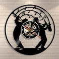 thumbnail image 1 of Saxophone Music Themed Vinyl Wall Clock,Vinyl Record Clock Wall Art Black Handmade Art Home Unique Gift idea, 1 of 6