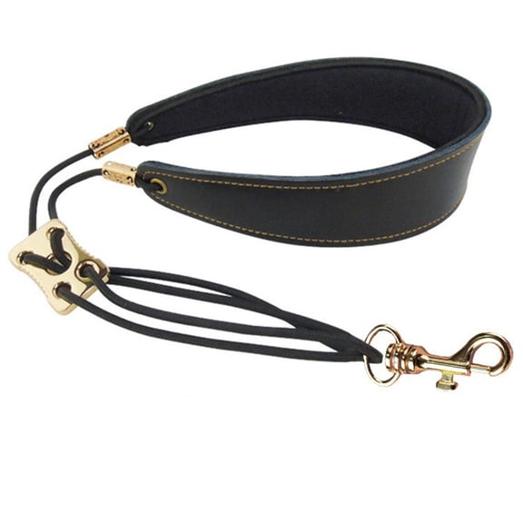 Saxophone Neck Strap Soft Padded - One Pcs Adjustable Leather Saxophone Neck Strap With Swivel Metal Hook for Alto Tenor Baritone Soprano Saxophone