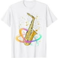 Saxophone Player Musical Notes Jazz Musician Saxophonist Sax TShirt