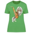 thumbnail image 1 of Saxophone With Feathers T-Shirt Women -Image by Shutterstock, Female Medium, 1 of 2