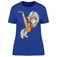 thumbnail image 1 of Saxophone With Feathers T-Shirt Women -Image by Shutterstock, Female x-Large, 1 of 2