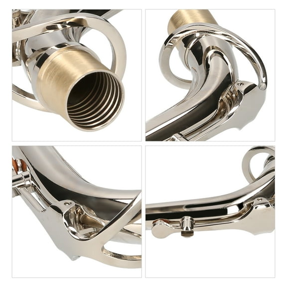 Saxophone neck,Neck Bend Neck Sax Part Sax Bend Neck Sax Alto Neck Bend Laoshe Silver Hxber Buzhi Silver Plated with nickel