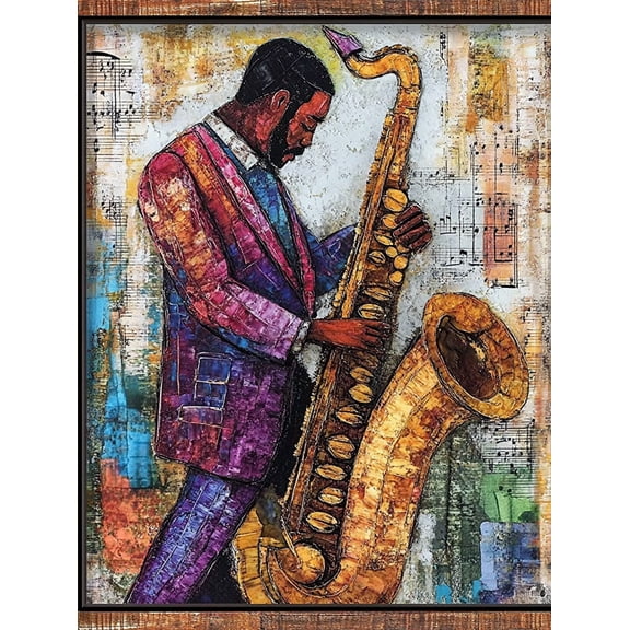Saxophonist Jazz Music Canvas Wall Art Suitable for Living Room Office Studio and Bar Decoration