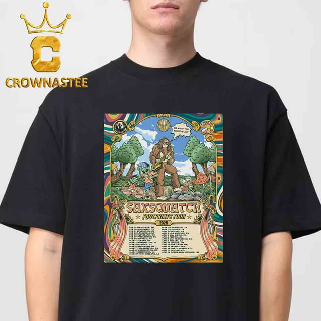 Saxsquatch Footprint 2025 Tour Dates Schedule Classic TShirt