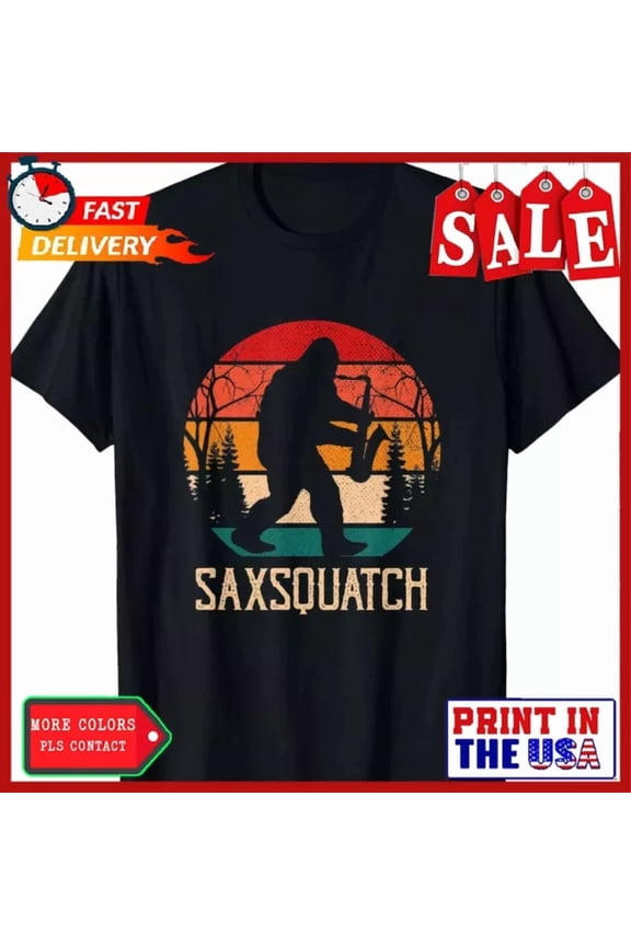 Saxsquatch Musical, Instrument, Music Saxophone T-Shirt